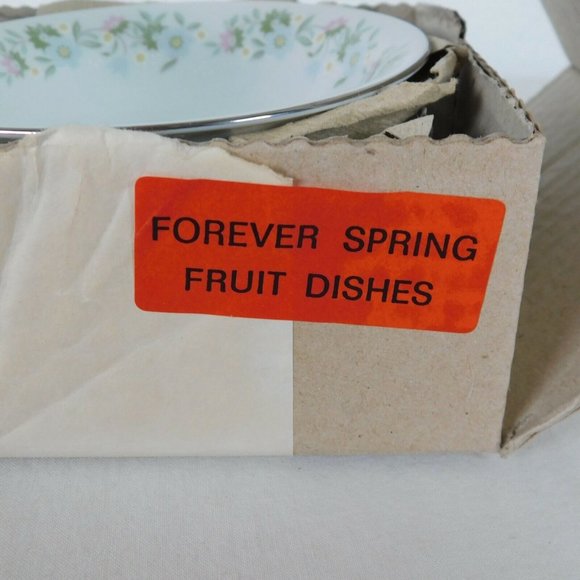 Johann Haviland Forever Spring Set 4 Fruit Berry Sauce Bowls 5" Bavaria Germany - Picture 12 of 12